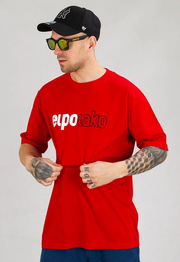 T-shirt El Polako Full Out czerwony