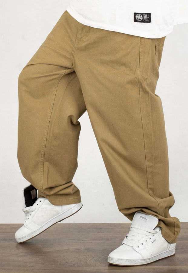 Spodnie Mass Pants Baggy Fit Slang beżowe