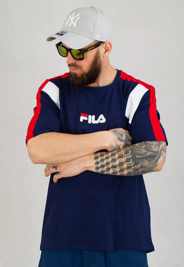 T-shirt Fila Bormio FAM0175 niebieski