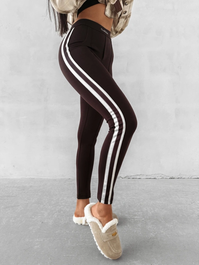 Legginsy Olavoga Strech czekoladowe