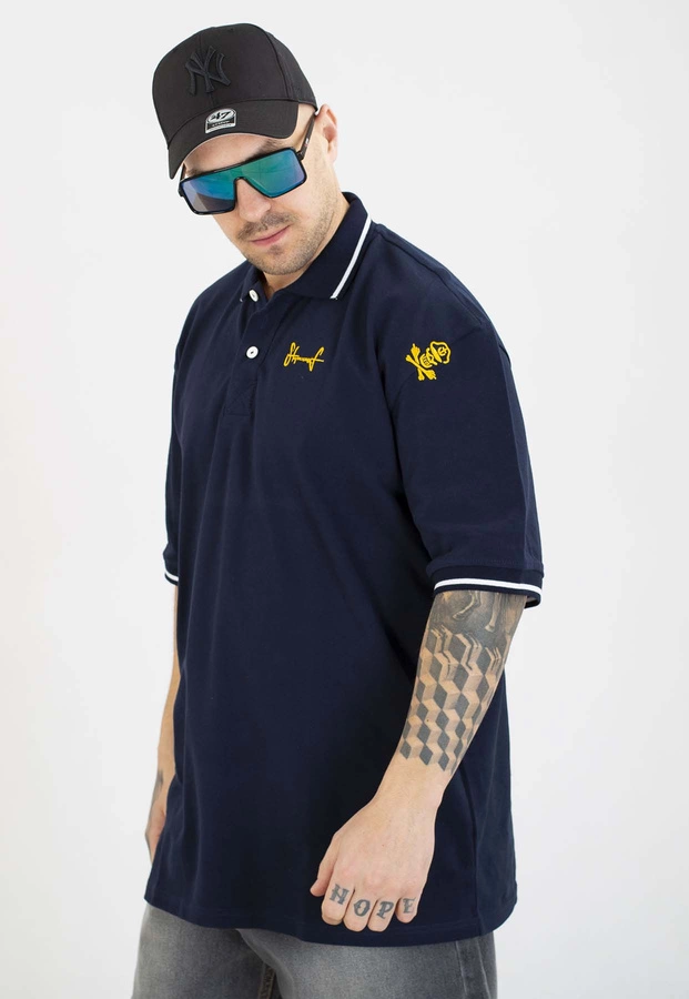 T-Shirt Polo Stoprocent Armator granatowy