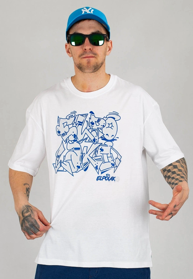 T-shirt El Polako Baggy Graffiti biały