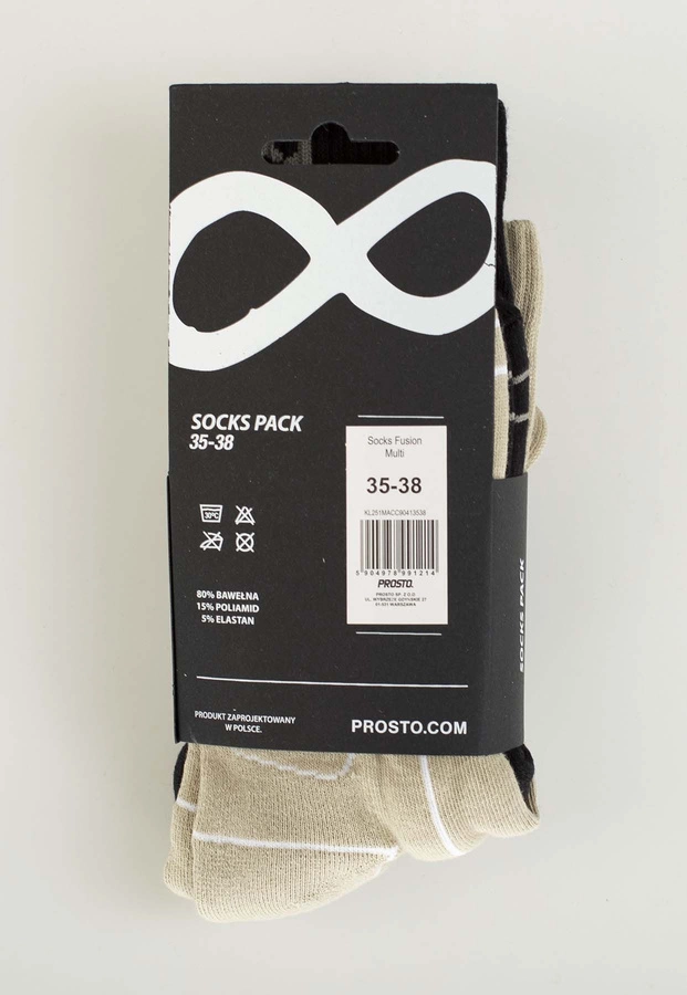 Skiety Prosto Fusion 2-pak beżowe czarne