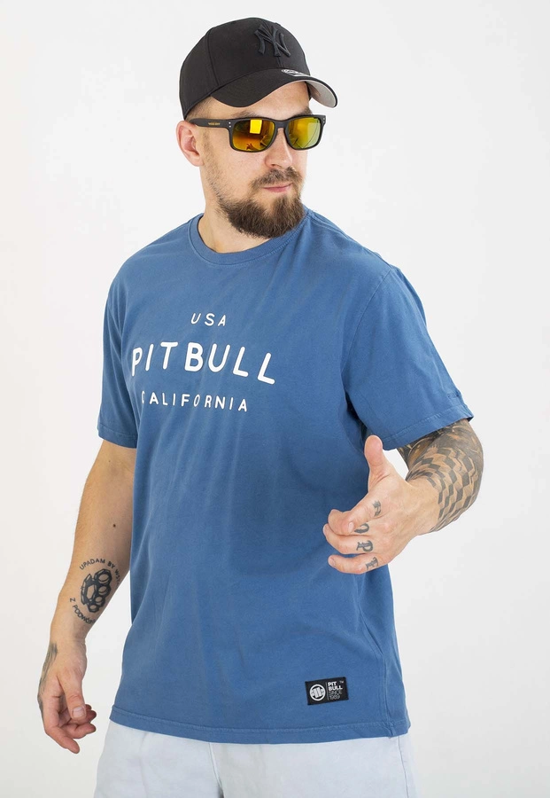 T-shirt Pit Bull Slim 190 USA Cal shade blue