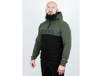 Bluza Środowisko Miejskie Z Kapturem Essential Bear khaki czarna
