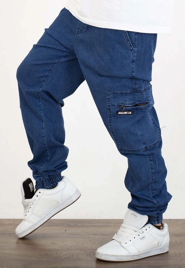 Spodnie Jigga Wear Zip Cargo niebieskie