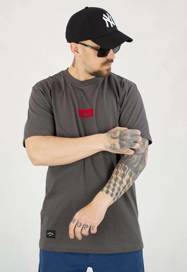 T-shirt Elade Box Logo 3D grafitowy