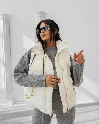 Bezrękawnik Olavoga Rain ecru