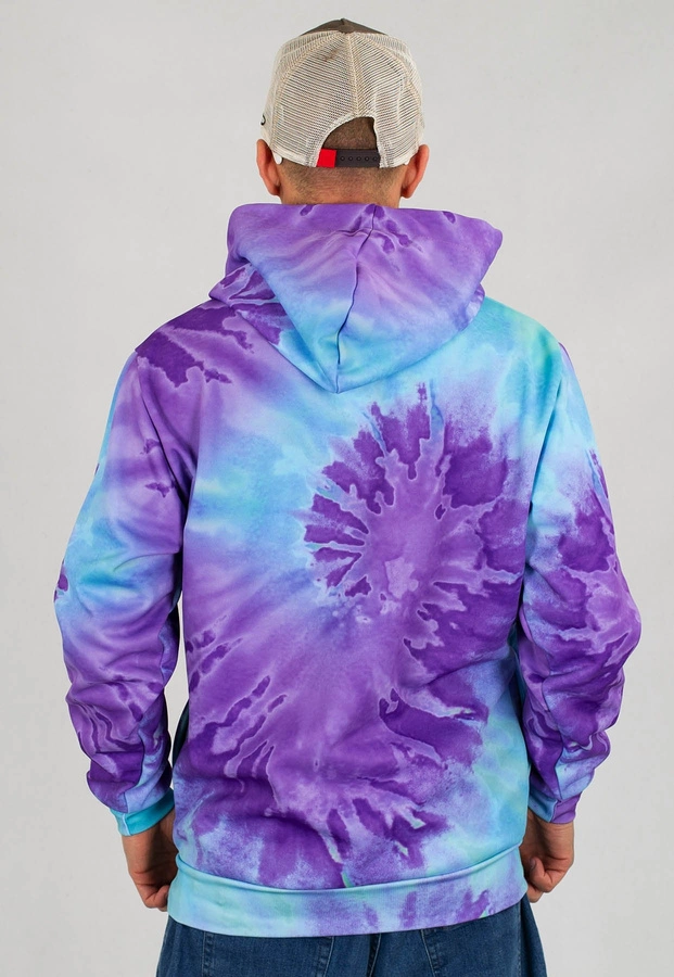 Bluza El Polako Premium Tie Dye Throw seledynowo fioletowa