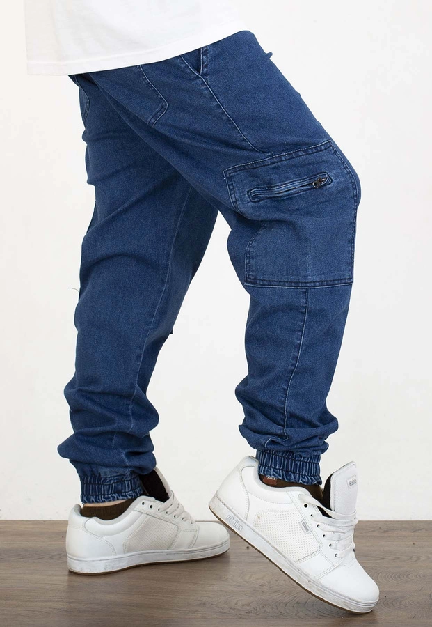 Spodnie Jigga Wear Zip Cargo niebieskie