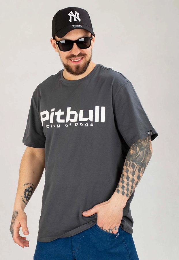 T-shirt Pit Bull City Of Dogs grafitowy