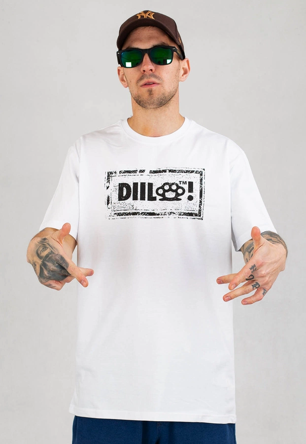 T-shirt Diil Damage biały