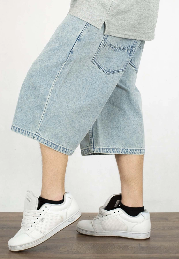 Spodenki Mass Jeans Slang Baggy Fit light blue