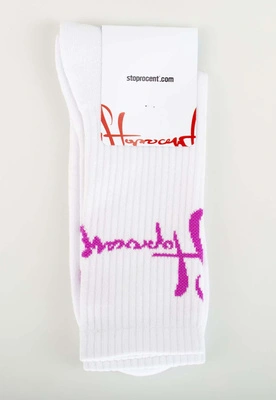 Skiety Stoprocent Side Tag biało fioletowe