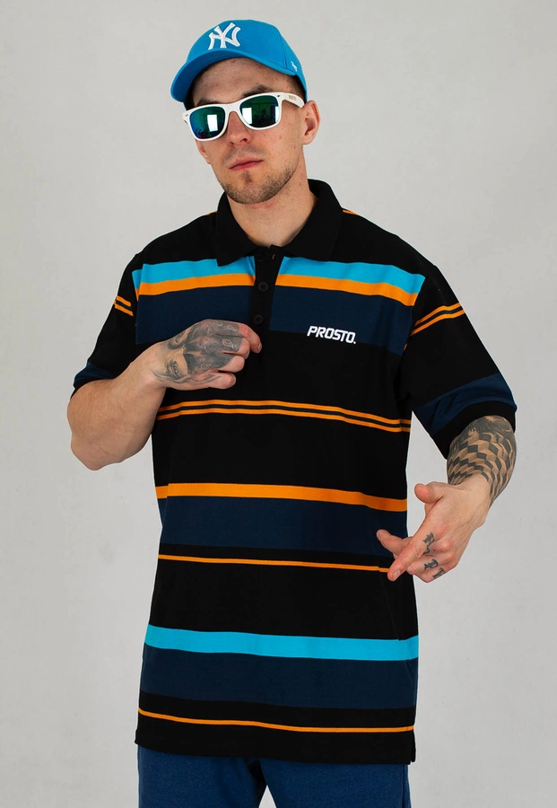 T-shirt Polo Prosto Great czarny