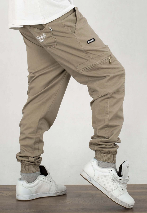 Spodnie Diamante Wear Jogger Unisex Crew Cargo beżowe