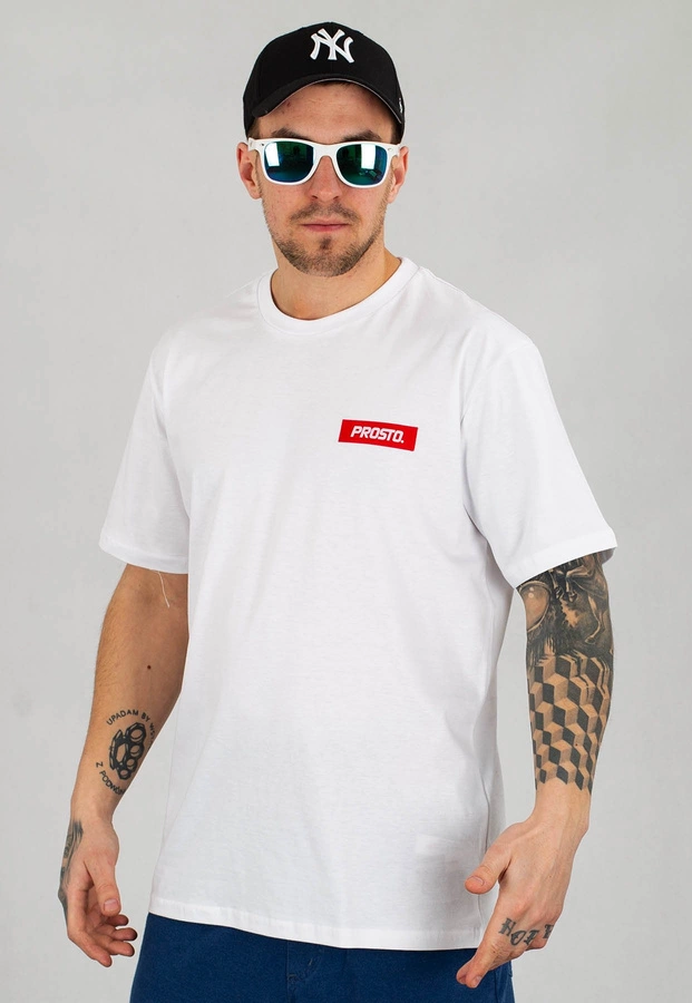 T-shirt Prosto Jackart biały