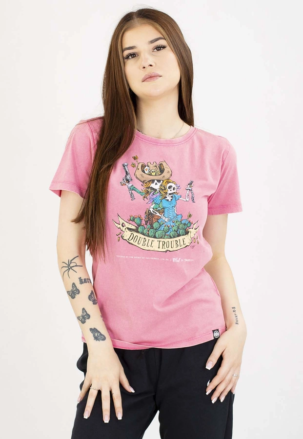 T-Shirt Pit Bull Doubletrouble 190 washed pink