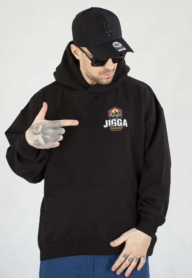 Bluza Jigga Wear Z Kapturem Baggy Outdoor czarna