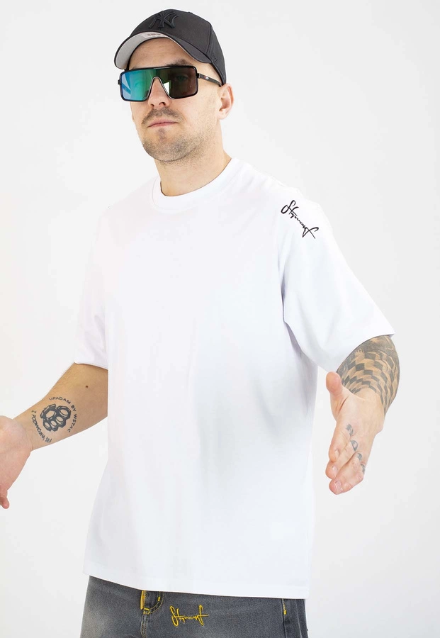 T-shirt Stoprocent Haftbark biały