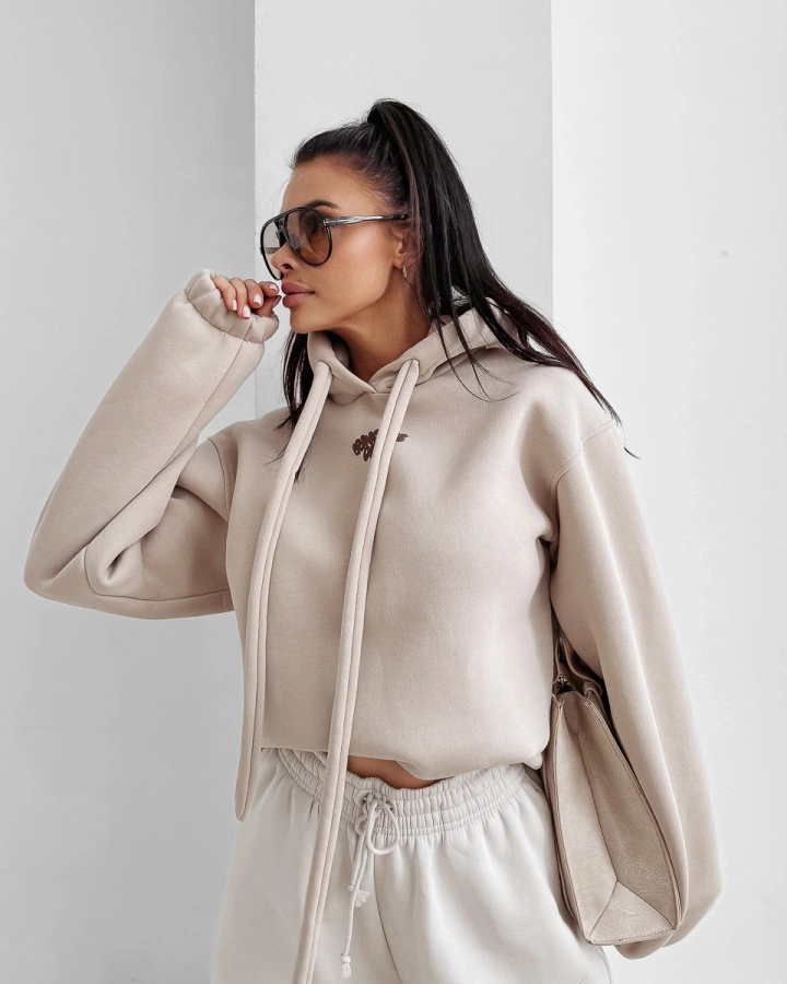 Bluza Olavoga Z Kapturem Frost Layer beżowa