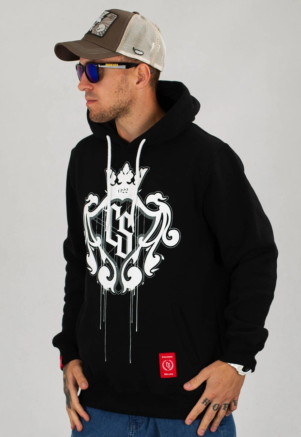 Bluza Ciemna Strefa CS Duży Herb czarno biała
