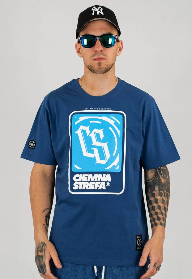 T-shirt Ciemna Strefa CS Block granatowy