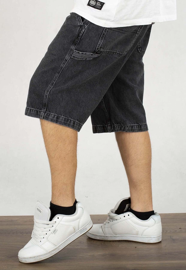 Spodenki Pit Bull Carpenter Jeans Shorts Black Denim