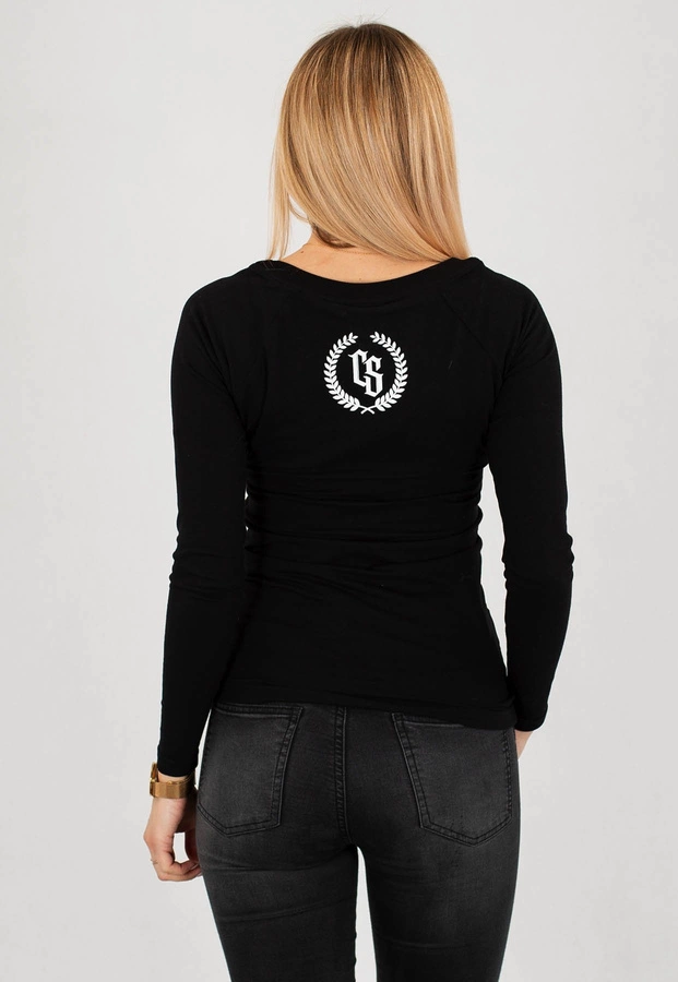 Longsleeve Ciemna Strefa Dobra Kobieta czarno biały