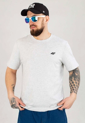 T-shirt 4F Regular M1154 jasno szary