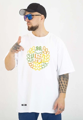 T-shirt Mass Patchwork biały