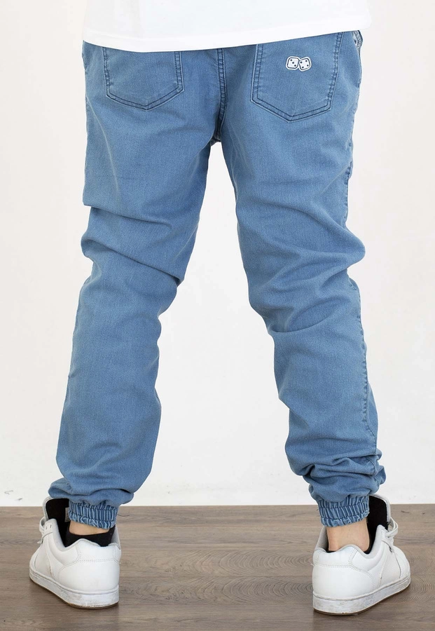Spodnie Lucky Dice Joggery Dice jasne niebieskie
