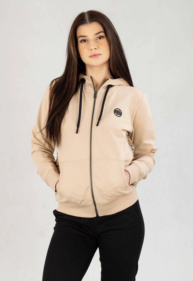 Bluza Pit Bull Z Kapturem Zip  French Terry La Deta piaskowa