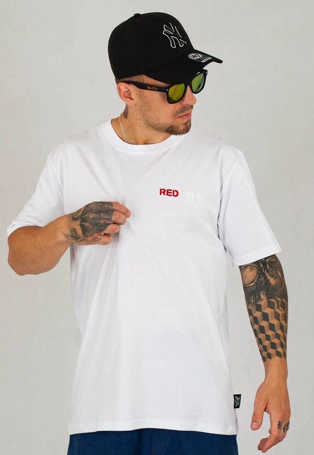 T-shirt Red Eyes Red biały