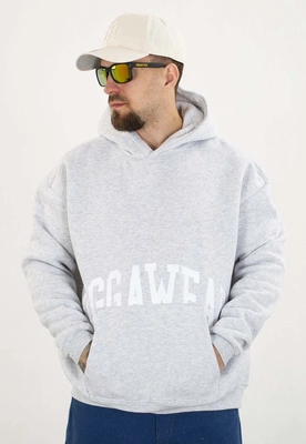 Bluza Jigga Wear Z Kapturem Baggy College szara