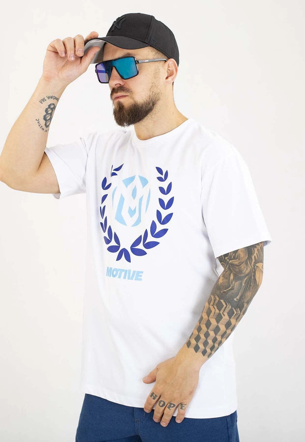 T-shirt Motive Laur biały
