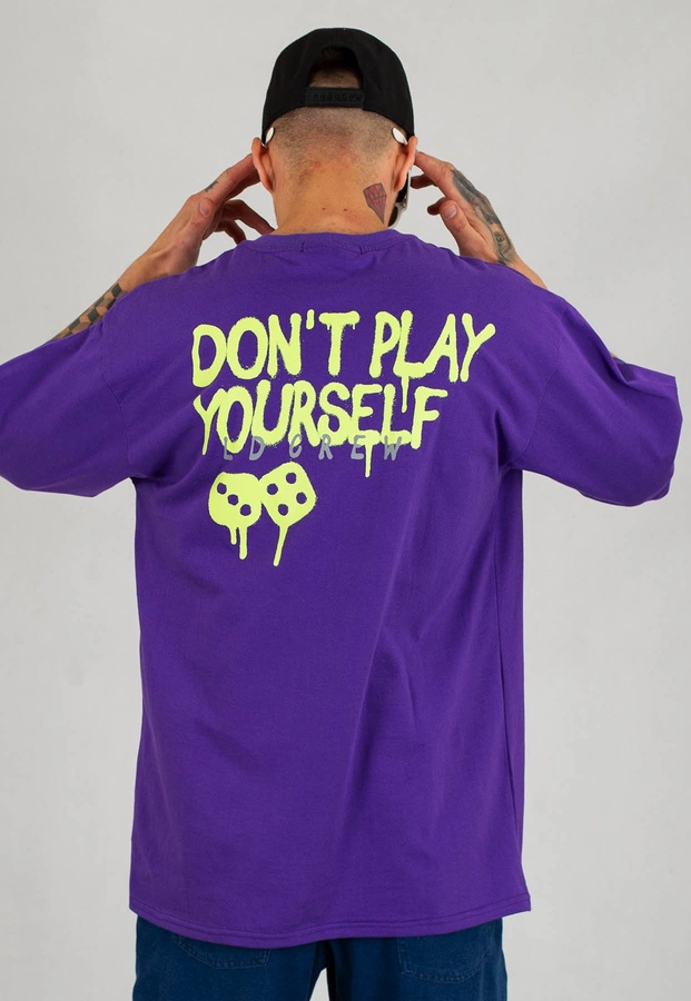 T-shirt Lucky Dice Spray Letters fioletowy