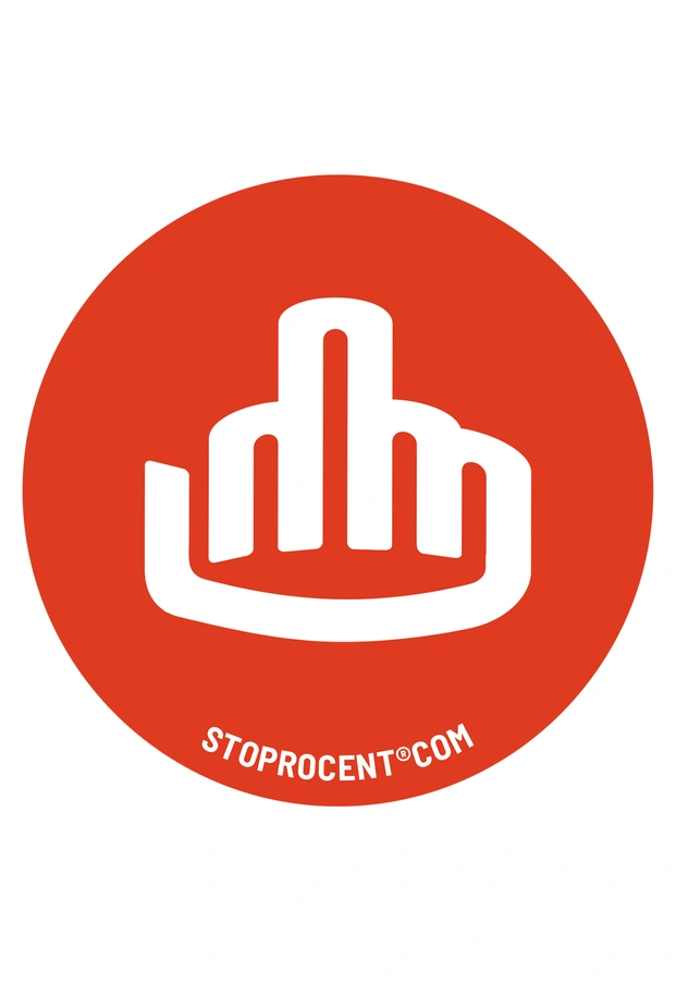 Wlepa Stoprocent Fuck czerwona