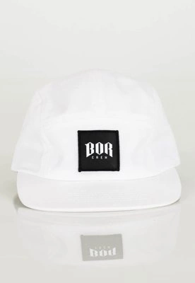 Czapka 5 Panel B.O.R. Biuro Ochrony Rapu Kwadrat New biała