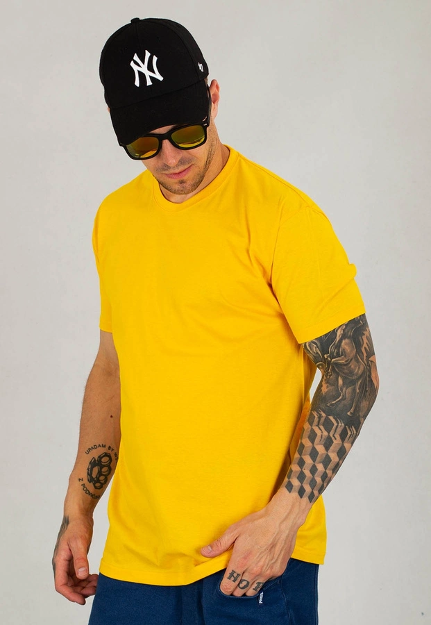 T-shirt Niemaloga Slim 150 Smooth żółty