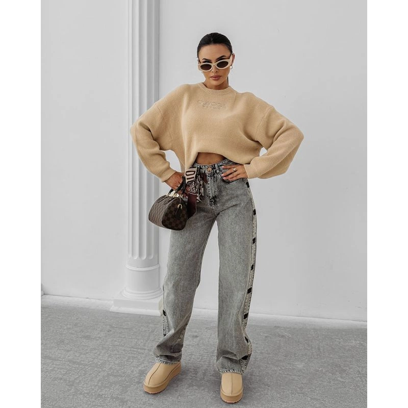 Sweter Olavoga Delia beżowa