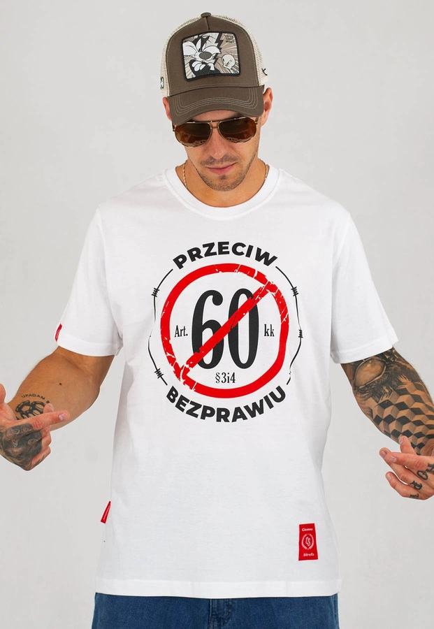 T-shirt Ciemna Strefa Przeciw Bezprawiu biały