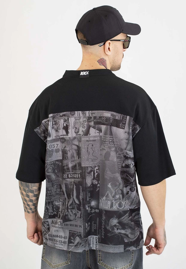 T-shirt Stoprocent Jersey Flyers czarno szary