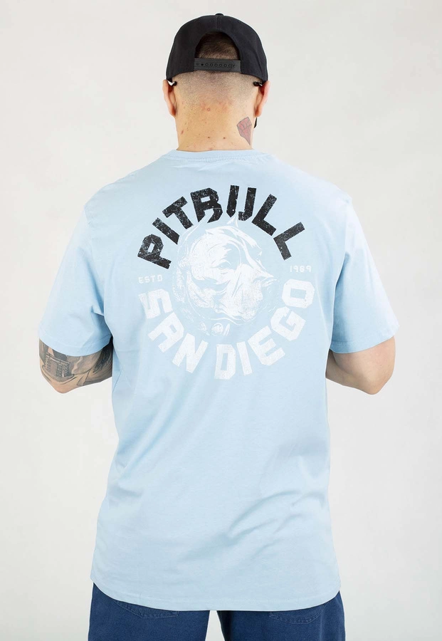 T-shirt Pit Bull Dog SD 170 light blue