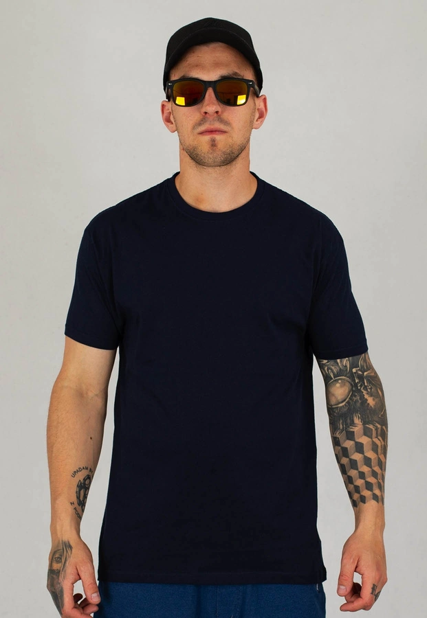 T-shirt Niemaloga Slim 150 Smooth granatowy