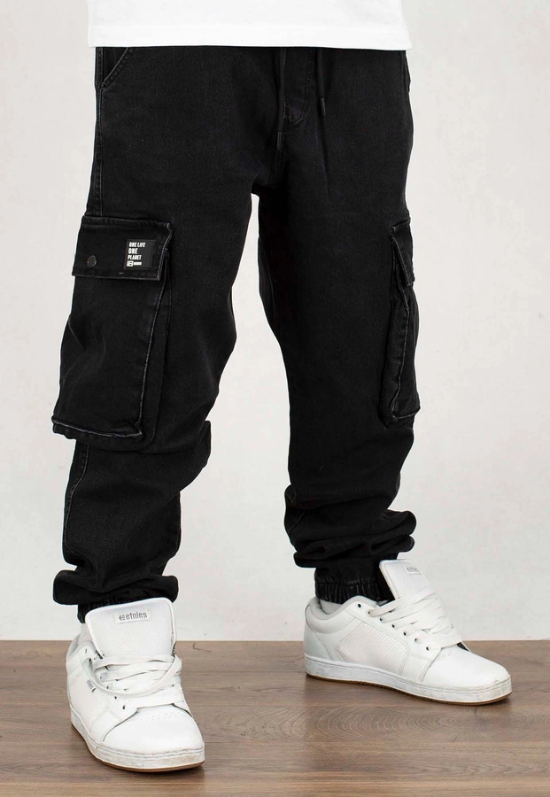 Spodnie I8 Denim BOY19 Joggery Cargo black jeans