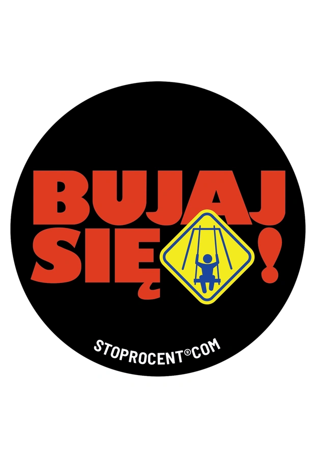 Wlepa Stoprocent Bujaj czarna