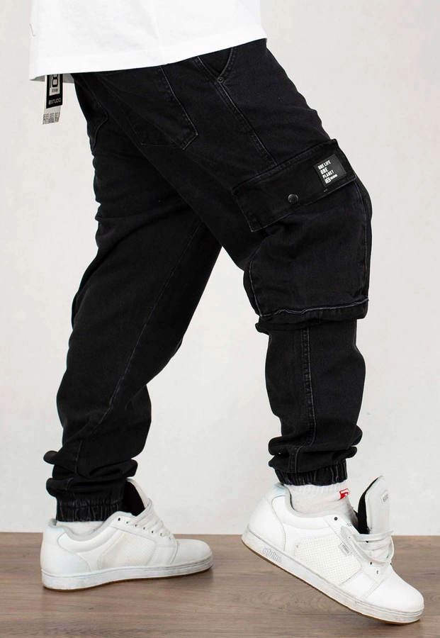 Spodnie I8 Denim BOY19 Joggery Cargo black jeans