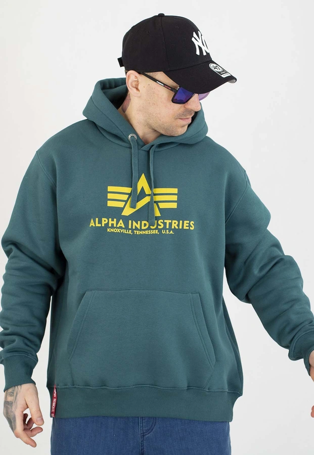 Bluza Alpha Industries Z Kapturem Basic 1783112 zielona