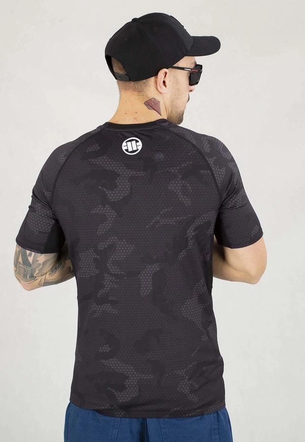 T-shirt Sportowy Pit Bull Rashguard Net Camo Hilltop II czarny